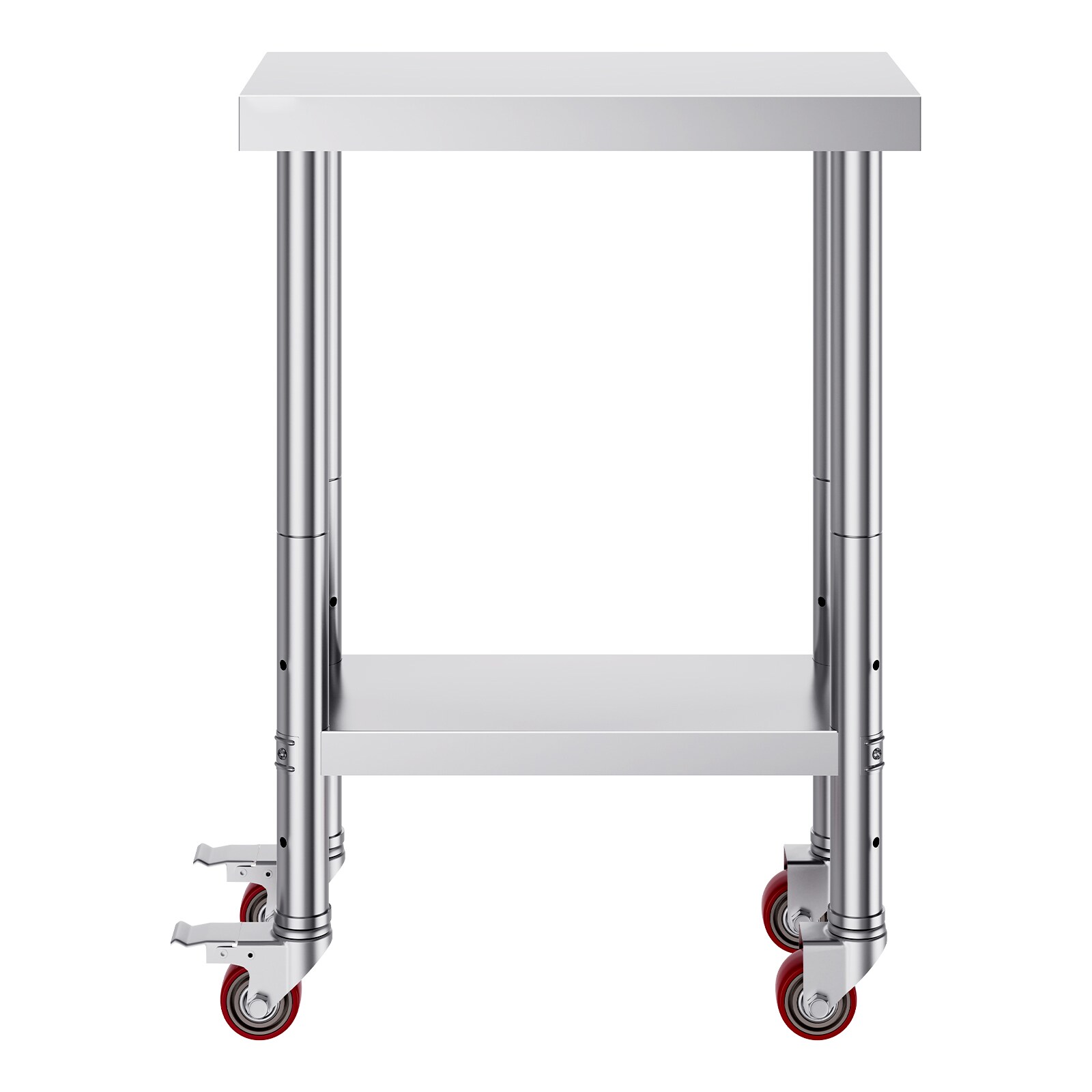 Stainless Steel Work Table With Wheels For Commercial Kitchens_voghion.com